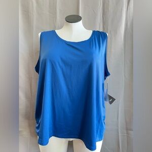 NWT Karen Kane Solid Blue Tank Top 3X Sleeveless Everyday Essential
